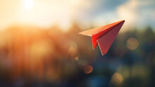 Innovation In Flight, With A Paper Plane Ascending, Illustrating The Aspirations Behind Launching New Ideas