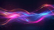 A colorful wave of light with purple, blue and pink colors