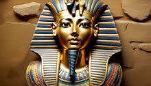Captivating Painting Of Pharaoh Tutankhamuns Gold