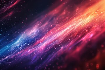 Poster - A dazzling display of vibrant, abstract light waves representing the cosmic beauty of the universe