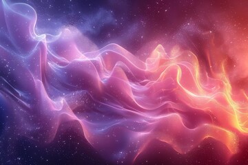 Poster - A dynamic abstract of energy waves with a blend of vibrant colors conveying excitement and the essence of motion