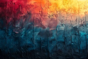 Poster - A vibrant and dynamic abstract image with a blend of warm and cool colors forming a captivating canvas