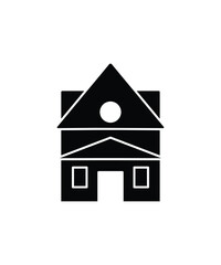 Sticker - house icon, vector best flat icon.