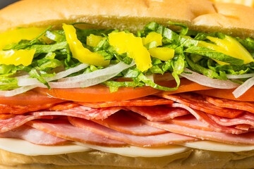 Wall Mural - Homemade Italian Sub Sandwich