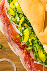 Canvas Print - Homemade Italian Sub Sandwich