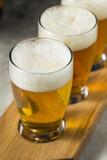 Fototapeta Kuchnia - Boozy Refreshing Cold Craft Beer Flight