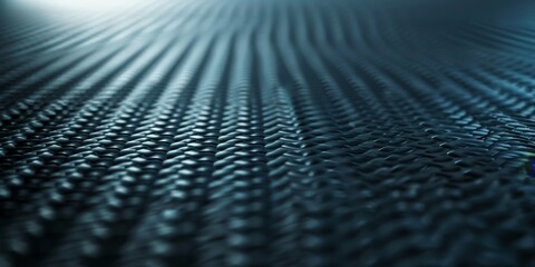 A close up of a black and blue surface with a pattern of lines. The surface is shiny and reflective, giving the impression of a futuristic material