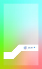 Poster - Vertical story template in gradient colors. Social media frame vector illustration.