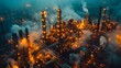Oil and gas refinery plant or petrochemical industry
