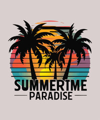 Wall Mural - Summertime T-shirt Design