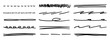 © Mariia Eliseeva - Swift crossed and wavy underlines. Lines by pen, pencil, marker. Vector strokes isolated on white background.