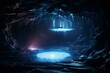 Otherworldly Portal cave holographic. Carmen cenote. Generate Ai