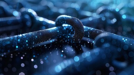 Aufkleber - An abstract background of blocks and lines, with a network and communication concept. A close-up view of dots and lines, with the backdrop of big data.