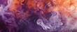 Orchid smoke swirling in harmony with a canvas of deep aubergine and copper orange.