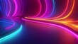 An abstract background, colorful neon lines, a futuristic wallpaper.