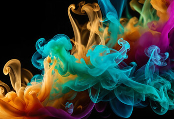 Wall Mural - Colorful smoke background. Abstract wallpaper