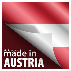 Fototapete - Made in Austria graphic and label.