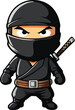Vector Illustration Of A Cartoon Ninja
