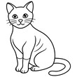 © Azadee - cat vector illustration with line art.