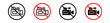 No recording of video or shoot movie is allowed icon. ban on filming through camera or recorder symbol