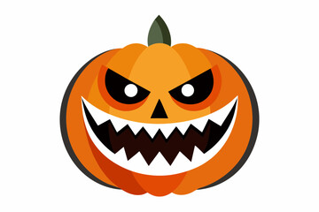 Wall Mural - Halloween face icon on white background.