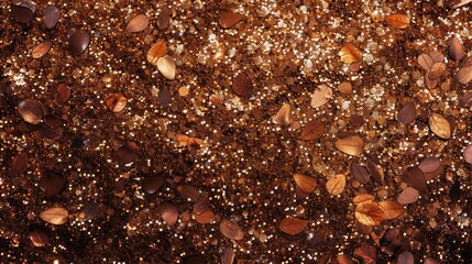 Wall Mural - A rich brown glitter background, with tones reminiscent of autumn leaves.