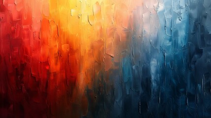 Wall Mural - Suitable for any print or website decoration, this abstract colorful background is designed in blue blue red yellow orange rainbow colors with oil paint textures or grunge.