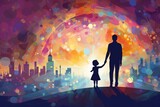Fototapeta Do akwarium - abstract background for Take Your Daughter to Work Day