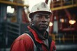 Portrait of a male worker on oil platform