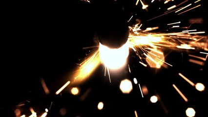 Sticker - New Year's fireworks on a black background. High quality FullHD footage