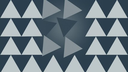 Poster - Digital loop animation of two-color triangles in motion. 3d rendering 4K