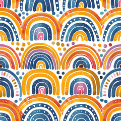 Poster - Rainbow seamless background,,Colorful seamless patterns 