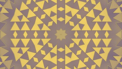 Aufkleber - Kaleidoscope of transforming triangles. 3d rendering loop animation 4K