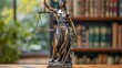 Themis statue, Statue of Lady Justice with scales of justice, symbol of law and justice, legal lawyer concept