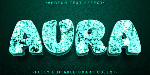 Wall Mural - Turquoise Aura Vector Fully Editable Smart Object Text Effect