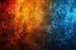 Grungy black blue orange red gradient background with bright light and grainy texture