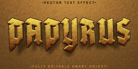 Poster - Brown Worn Dirty Paper Papyrus Vector Fully Editable Smart Object Text Effect