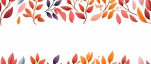 Frame Borders, Fall Colors, White Background