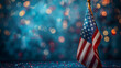 American flag with grunge texture, 4th of July holiday concept, vintage patriotic background