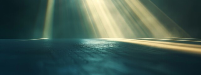 Poster - A bright, sunlit background with a long shadow cast by an unseen object, creating a blank space beneath it.