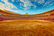 Spanish bullring for traditional performance of bullfight Empty round bullfight arena in Spain