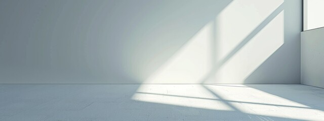 Poster - A bright, sunlit background with a long shadow cast by an unseen object, creating a blank space beneath it.