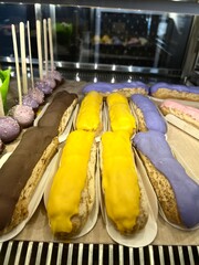 Eclairs with glaze