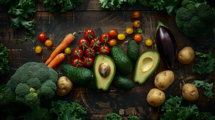 Wall Mural - A Vibrant Assortment of Vegetables