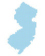 Map of New Jersey state from dots