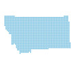 Map of Montana state from dots