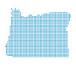 Map of Oregon state from dots