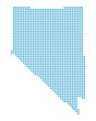 Map of Nevada state from dots