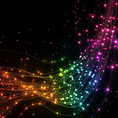 Aufkleber - A vibrant and dynamic abstract background featuring an array of colorful lights in a mesmerizing display of movement and energy