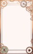 © AmayaBaki - ornate steampunk frame with gears in copper and cream colors, digital art, steampunk, interior